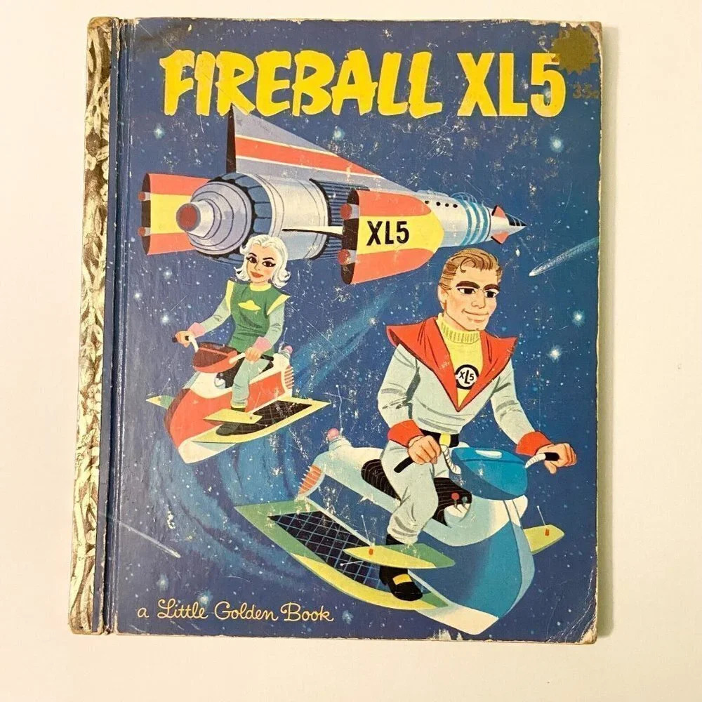 Vintage 1964 Fireball XL5 Little Golden Book First Edition Barbara Shook